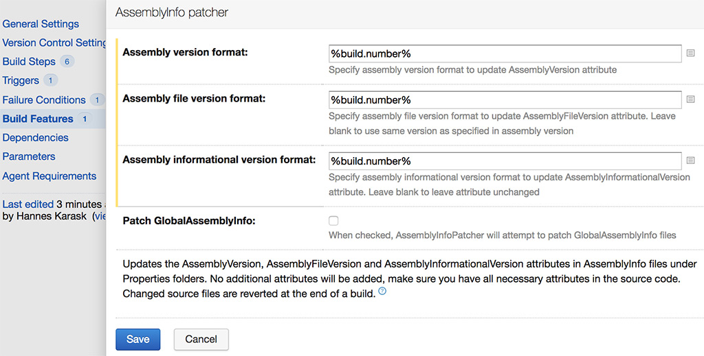 TeamCity AssemblyInfo patcher