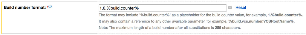 TeamCity Build number